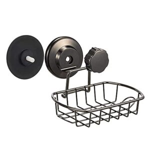 SANNO Suction Cup Soap Dish Holder Suction Shower Caddy Deep Bathroom Basket