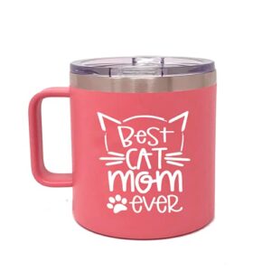 cat mom mug - cat gifts for cat lovers women - funny cat themed mugs, cups - things for crazy cat lady owners, people that love cats stuff, presents for christmas, birthdays, mother's day