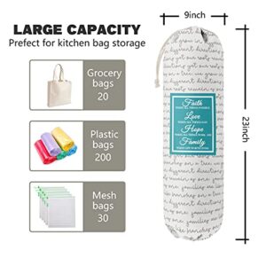 Family Makes Life Worth Living, Grocery Bags Holder Organizer For Shopping Bags, Wall Mount Plastic Bags Storage Container Dispensers, Gift For The Preferred Family And Friends