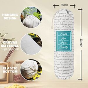 Family Makes Life Worth Living, Grocery Bags Holder Organizer For Shopping Bags, Wall Mount Plastic Bags Storage Container Dispensers, Gift For The Preferred Family And Friends