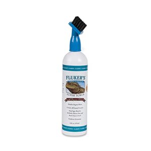 dbdpet fluker's super scrub brush with organic reptile habitat cleaner - includes attached pro-tip guide