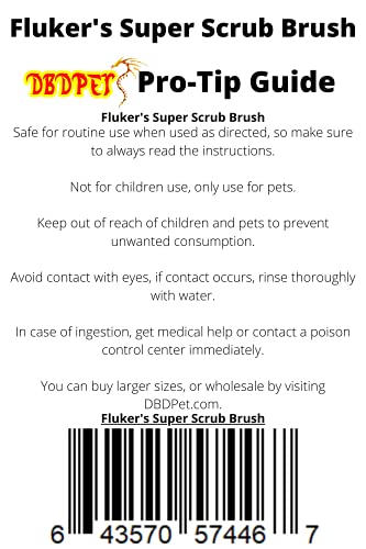 DBDPet Fluker's Super Scrub Brush with Organic Reptile Habitat Cleaner - Includes Attached Pro-Tip Guide