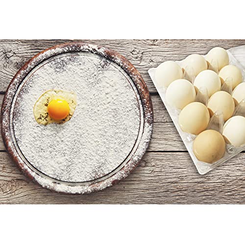 Egg Cartons 50 Packs, Clear Eco-friendly Plastic Blank Egg Cartons, Holds up to 12 Eggs Securely, Perfect for Family Pasture Farm Markets Display - Medium