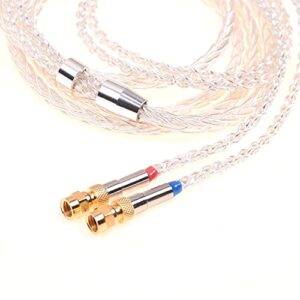 GAGACOCC Soft TPE Clear 8 Cores Silver Plated HiFi Headphones Upgrade Cable Dual SMC Compatible for Hifiman He-5 He-6 He-500 HE560 (1.2 Meter, 2.5mm TRRS Balanced)