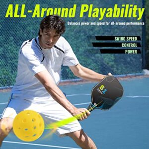 Pickleball Paddles, Pickleball Set, USAPA Approved Best Pickleball Rackets Fiberglass Face, Thicker Polypropylene Honeycomb Core, Lightweight Pickleball Paddles Set of 2 & 4 Indoor Outdoor balls & Bag