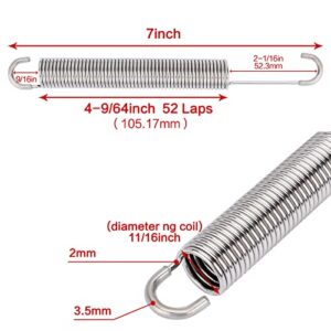 GNPADR 7 inch (2Pcs) Replacement Recliner Sofa Chair Mechanism Tension Spring - Long Neck Hook Style