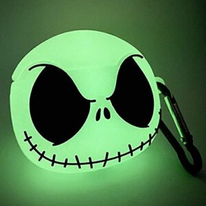 Compatibility with Airpods Case Cover with Panda Keychain, Cool Luminous Skull case Compatible with Airpods 1&2 Cases, Cute Funny 3D Case for Airpods 1&2