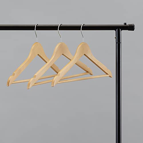 Amazon Basics Wood Suit Clothes Hangers - Natural, 30-Pack