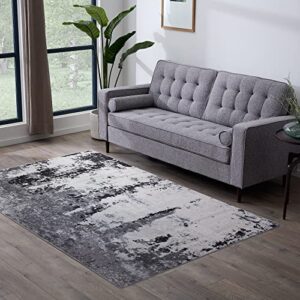 Edenbrook Area Rugs for Living Room - Black and Cream Rug-Low Pile Perfect for High Traffic Areas, 8x10 Rug