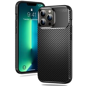 vakoo case compatible with iphone 13 pro case (6.1-inch), anti-scratch fingerprint resistant shockproof protective phone case, matte black