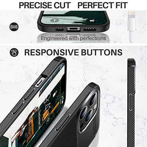 Vakoo Case Compatible with iPhone 13 Pro Case (6.1-Inch), Anti-Scratch Fingerprint Resistant Shockproof Protective Phone Case, Matte Black