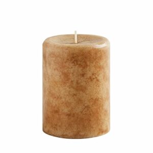 pier 1 unisex amber musk 3x4 solid pillar candle seasonal celebration
