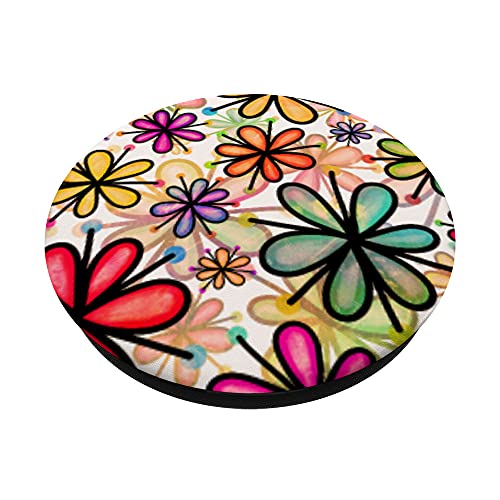 Colorful Daisies Daisy Power Cute Flowers Floral Pattern PopSockets Swappable PopGrip