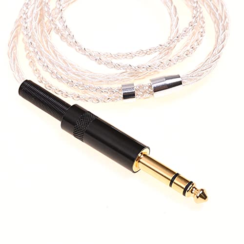 GAGACOCC Soft TPE Clear 8 Cores Silver Plated Headphones Upgrade Cable Dual 2.5mm Compatible for Hifiman HE1000 HE400S He400i HE560 Oppo PM-1 PM-2 (2 Meter, 4Pin XLR Male Balanced)