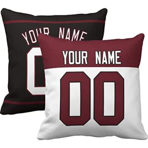 throw pillow 2 packs custom any name and number for men youth boy gift