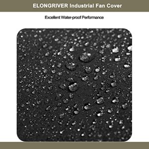 ELONGRIVER Industrial Fan Cover, Waterproof & Dustproof Cover for Wall Mount Fan, Pedestal Fan and Outdoor Fans in Heavy Duty Polyester