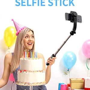 Gimbal Stabilizer with Selfie Stick for iPhone: Portable Handheld Gimble with Tripod & Remote for Cell Phone Camera & Samsung Android Smartphone Recording Video & Vlogging on Tiktok & YouTube