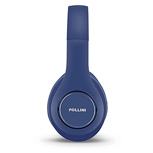 pollini Bluetooth Headphones Over Ear, Wireless Headset V5.0 with 6 EQ Modes, Soft Memory-Protein Earmuffs and Built-in Mic for iPhone/Android Cell Phone/PC/TV