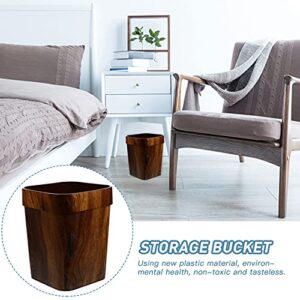 NUOBESTY Trash Can Wastebasket Plastic Garbage Can Recycling Bin for Home Kitchen Bedroom Living Room Bathroom Office Coffee