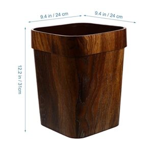 NUOBESTY Trash Can Wastebasket Plastic Garbage Can Recycling Bin for Home Kitchen Bedroom Living Room Bathroom Office Coffee