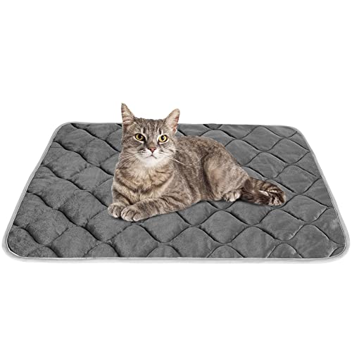 ULIGOTA Self Heating Cat Mat Thermal Pet Bed Mat Self-Warming Pet Crate Pad 16"x20"