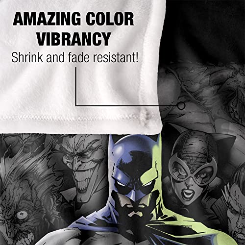 Batman Villains Unleashed Officially Licensed Silky Touch Super Soft Throw Blanket 50" x 60"