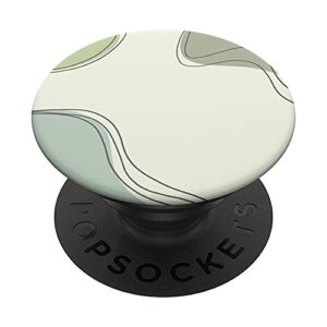 sage green and pale green abstract art popsockets swappable popgrip