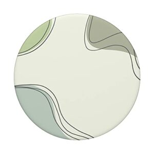 Sage Green and Pale Green Abstract Art PopSockets Swappable PopGrip