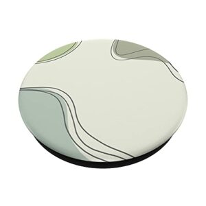 Sage Green and Pale Green Abstract Art PopSockets Swappable PopGrip