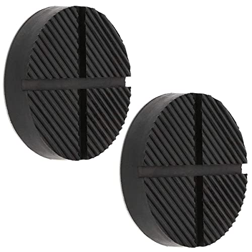 GRADE Universal Floor Jack Rubber Pad Jack Pad Adapter Pinch Weld Side Frame Rail Protector Puck/Pad (2 Pack)