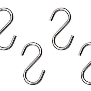 Shapenty Stainless Steel Heavy Duty S Shaped Hooks Hanging Utility Hooks for Plants Hanger Kitchen Utensils Pots Pans Clothes Jeans Bags Bathroom Gardening Tool, 4PCS (2 Inch)