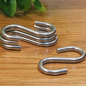 Shapenty Stainless Steel Heavy Duty S Shaped Hooks Hanging Utility Hooks for Plants Hanger Kitchen Utensils Pots Pans Clothes Jeans Bags Bathroom Gardening Tool, 4PCS (2 Inch)