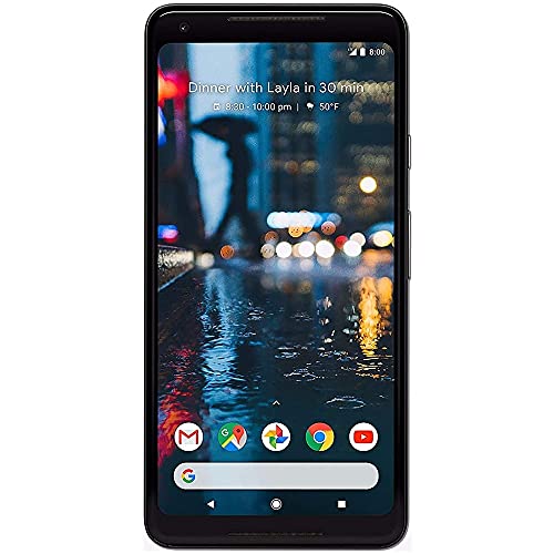 Google Pixel 2 XL (64GB, 4GB) 6.0" P-OLED, IP67 Water Resistant, 12.2MP 4K Camera, Snapdragon 835, GSM+CDMA Unlocked (Verizon, T-Mobile, AT&T, Global) G011C (Fast Car Charger Bundle, Just Black)