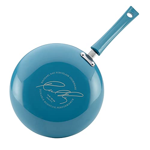 Rachael Ray Cityscapes Nonstick Frying Pan/Skillet, 8 Inch, Turquoise