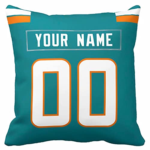 ANTKING Miami Throw Pillow Custom Any Name and Number for Men Youth Boy Gift 16" x 16", 18" x 18"