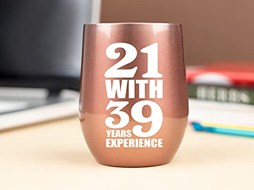 60th Birthday Gifts for Women – 12oz Wine Tumbler Mug – Turning 60, Funny, Unique Gift Idea for Her, Mom