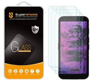 supershieldz (3 pack) designed for cat s62 and s62 pro tempered glass screen protector, anti scratch, bubble free