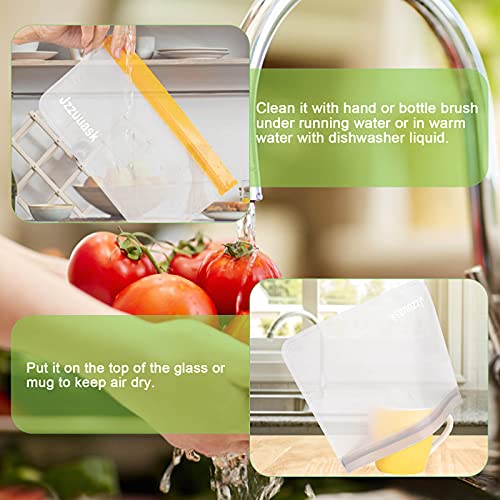 12 Pack Reusable Food Storage Bags (4 Reusable Sandwich Bags, 5 Reusable Snack Bags, 3 Reusable Gallon Bags) BPA Free Food Grade Leakproof Reusable Freezer Bags for for Lunch Sandwich Snack Meat Fruit