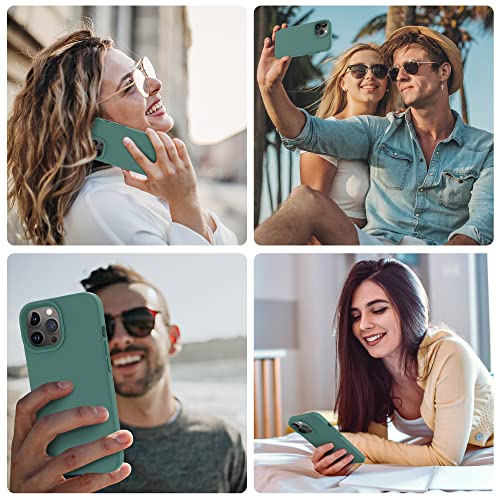 OTOFLY Designed for iPhone 13 Pro Phone Case, Silicone Shockproof Slim Thin Phone Case for iPhone 13 Pro 6.1 inch (Midnight Green)