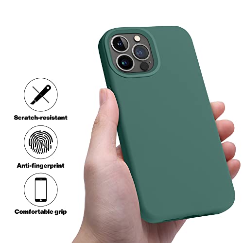 OTOFLY Designed for iPhone 13 Pro Phone Case, Silicone Shockproof Slim Thin Phone Case for iPhone 13 Pro 6.1 inch (Midnight Green)