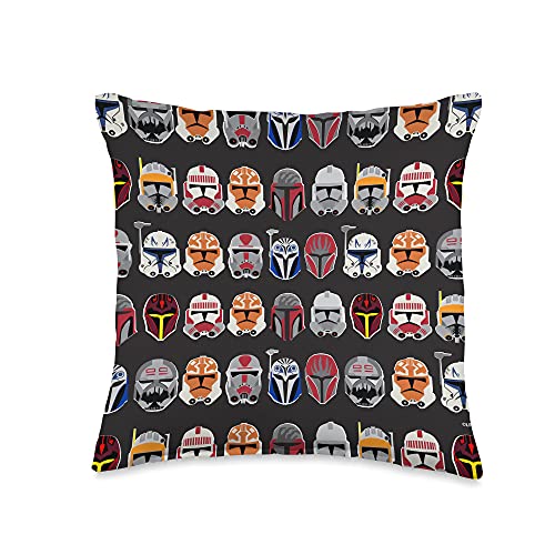 Star Wars The Clone Wars Trooper Helmet Pattern Throw Pillow