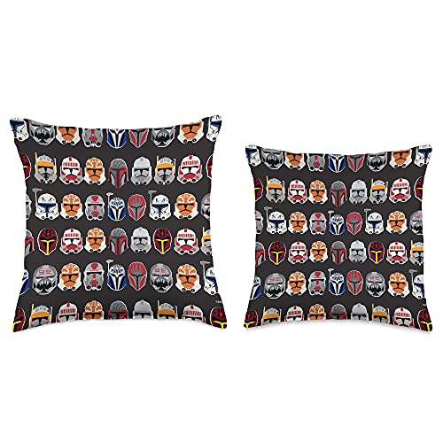 Star Wars The Clone Wars Trooper Helmet Pattern Throw Pillow