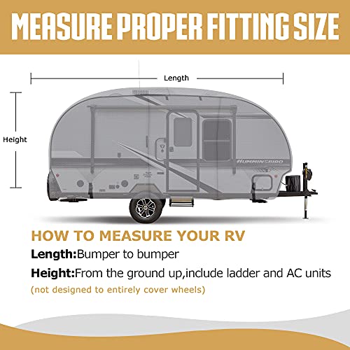 Leader Accessories Travel Trailer Cover R-Pod Cover RV Cover, Fits RP-151 (Model 1- Up to 13'7"L)