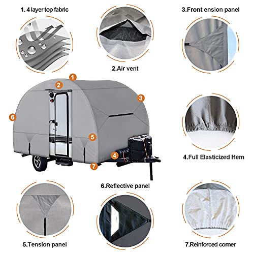 Leader Accessories Travel Trailer Cover R-Pod Cover RV Cover, Fits RP-151 (Model 1- Up to 13'7"L)