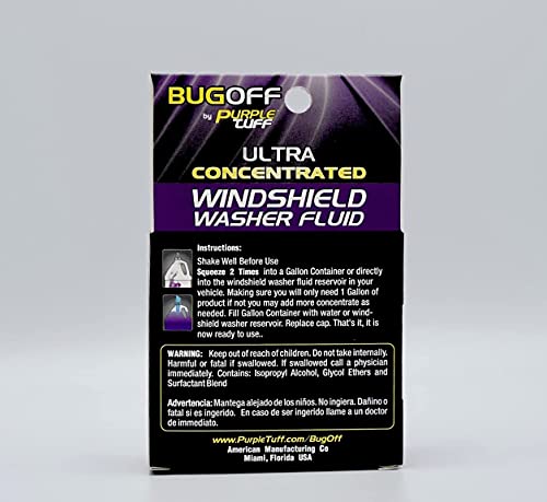 BUGOFF Windshield Washer Fluid Ultra-Concentrated