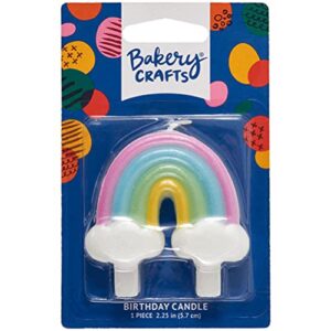 rainbow shaped cake candle
