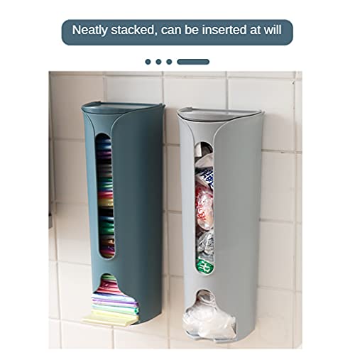 Yeahii Wall Mount Grocery Plastic Bag Holder, Bag Storage Holder for Kitchen Shopping Bags Storages, Gray