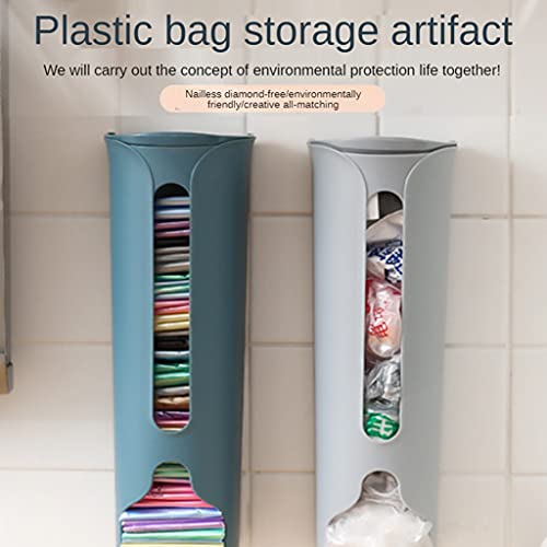 Yeahii Wall Mount Grocery Plastic Bag Holder, Bag Storage Holder for Kitchen Shopping Bags Storages, Gray