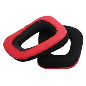 Kingjinglo for Earpads G230 G430 G930 G35 F450 Gaming Headset Black & Red; OEM Ear Pads