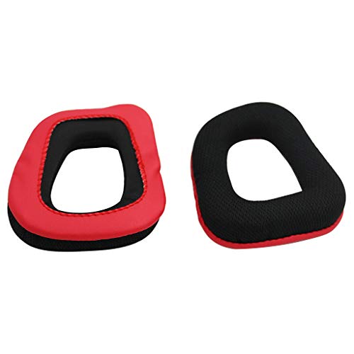Kingjinglo for Earpads G230 G430 G930 G35 F450 Gaming Headset Black & Red; OEM Ear Pads